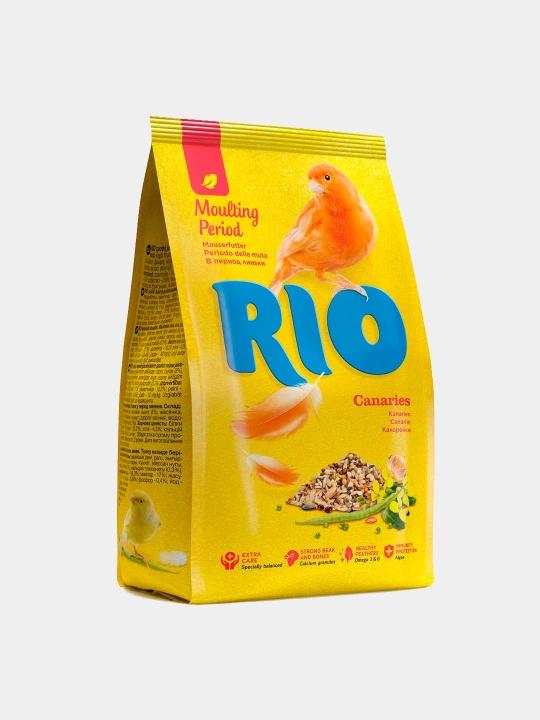 Rio ozuqasi kanareykalar uchun, pat yangilanishi davrida - 