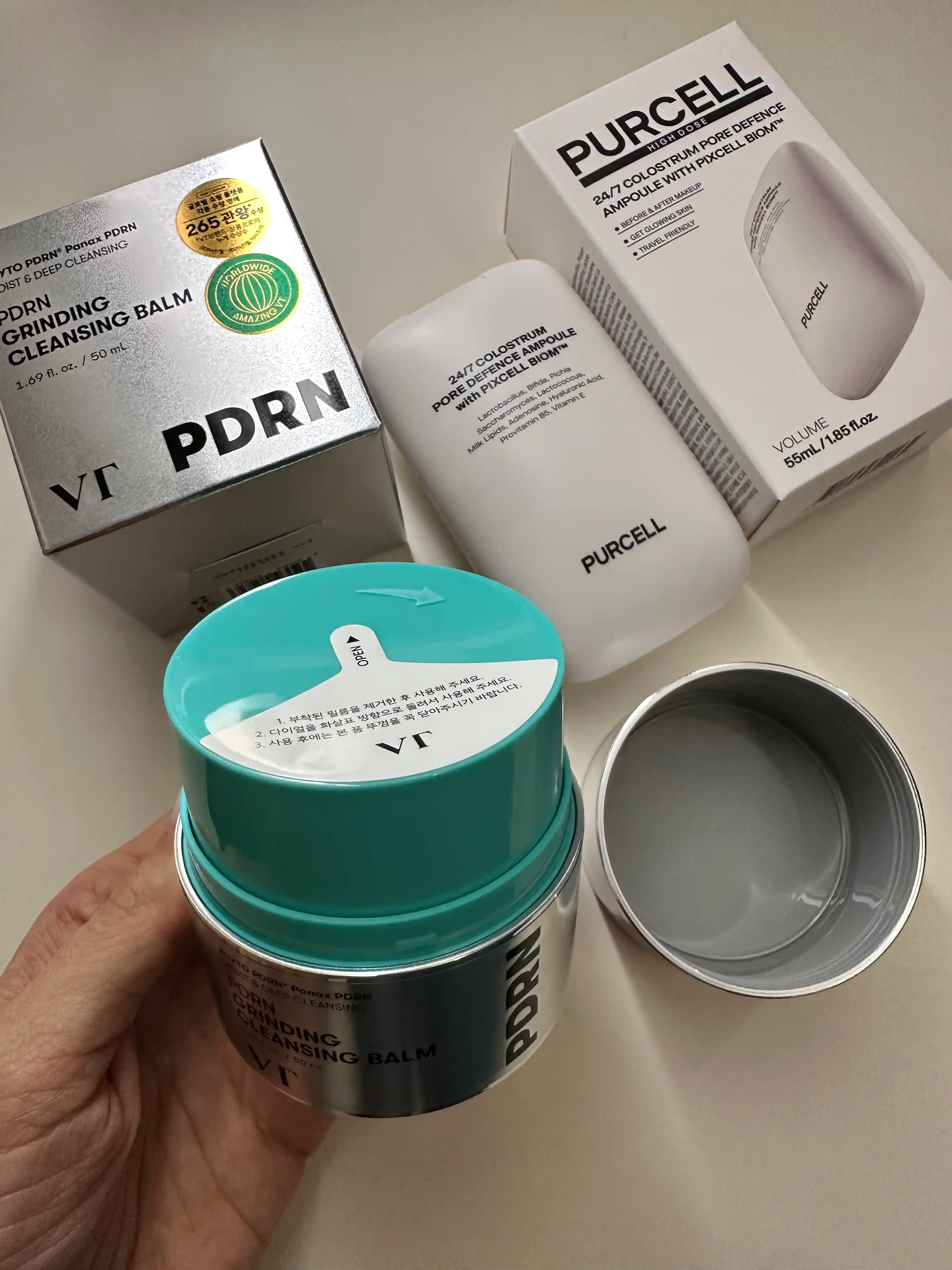 PDRN bilan terini tozalash va makiyajni olib tashlash uchun gidrofil balzam VT Cosmetics