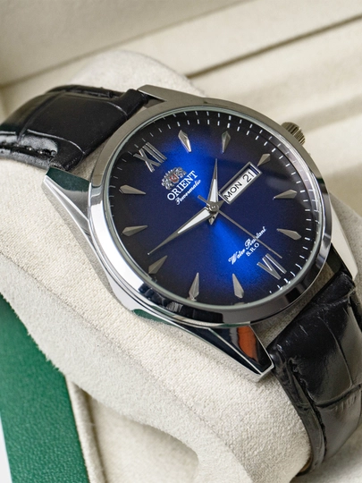 Orient Quartz Classic — мужские кварцевые часы (день/дата) — MICRO1-ORIENT50-ТЕМНСИН