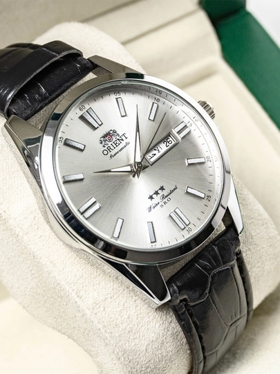 Orient Quartz Classic — мужские кварцевые часы (день/дата) — MICRO1-ORIENT50-БЕЛЫЙ