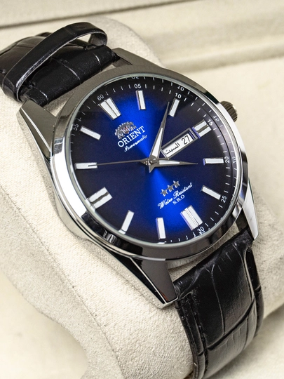 Orient Quartz Classic — мужские кварцевые часы (день/дата) — MICRO1-ORIENT50-СИНИЙ