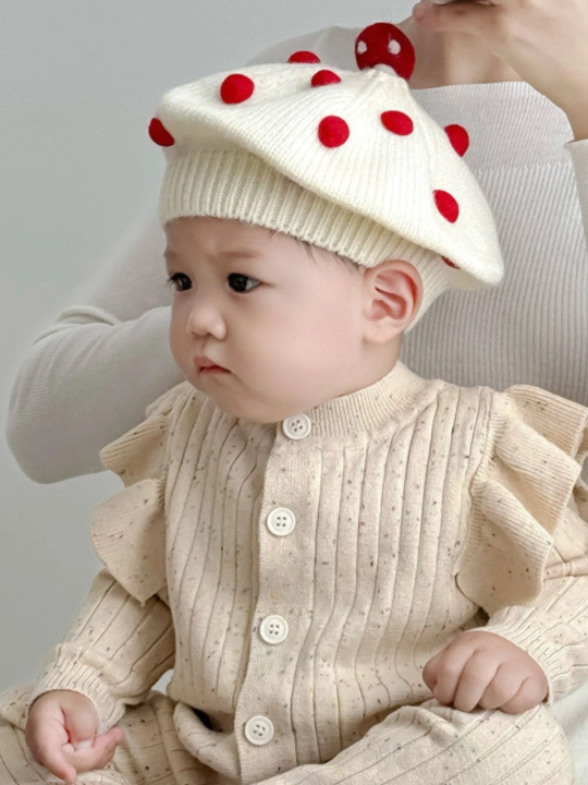 Kuzgi va bahorgi to‘qilgan, trikotaj shapka, qizlar uchun beret