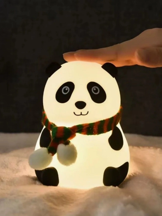 Panda silikon tungi chiroq, RGB LED orqa chiroq 2121 va zaryadlanadigan batareya, oq