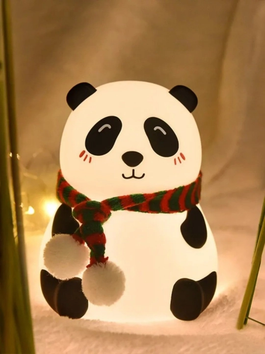 Panda silikon tungi chiroq, RGB LED orqa chiroq 2121 va zaryadlanadigan batareya, oq