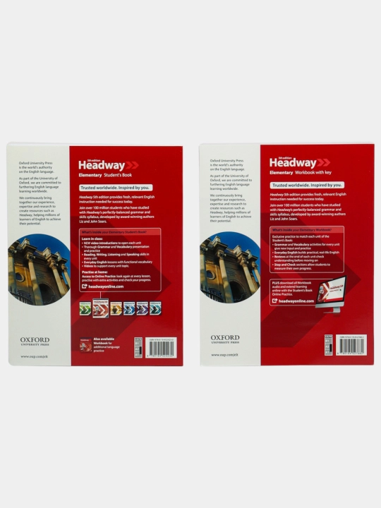Headway Beginner, Elementary, Pre-intermediate Studentbook-Workbook 5th edition 190x260
