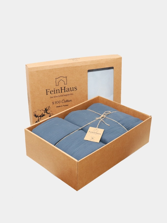 Комплект постельного белья от FainHouse — дышащая муслиновая ткань, 100% хлопок