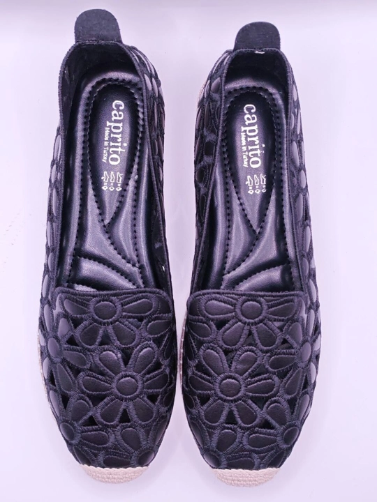 Ayollar uchun gulli naqshli espadril, charm stelka, Turkiya
