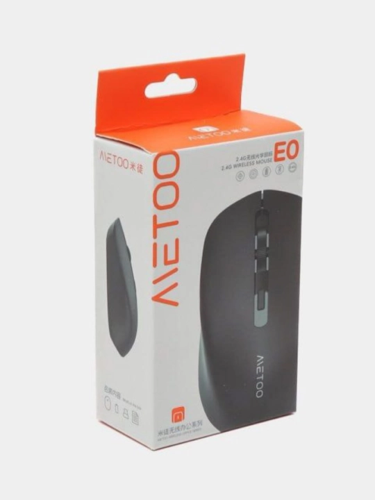 Sichqoncha 2.4G va Bluetooth qo‘llab-quvvatlovchi Metoo E0 simsiz va shovqinsiz