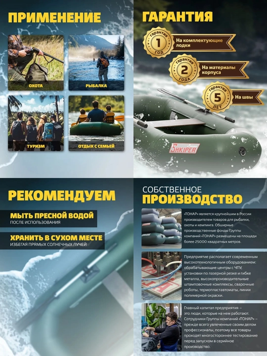 Лодка надувная Шкипер
