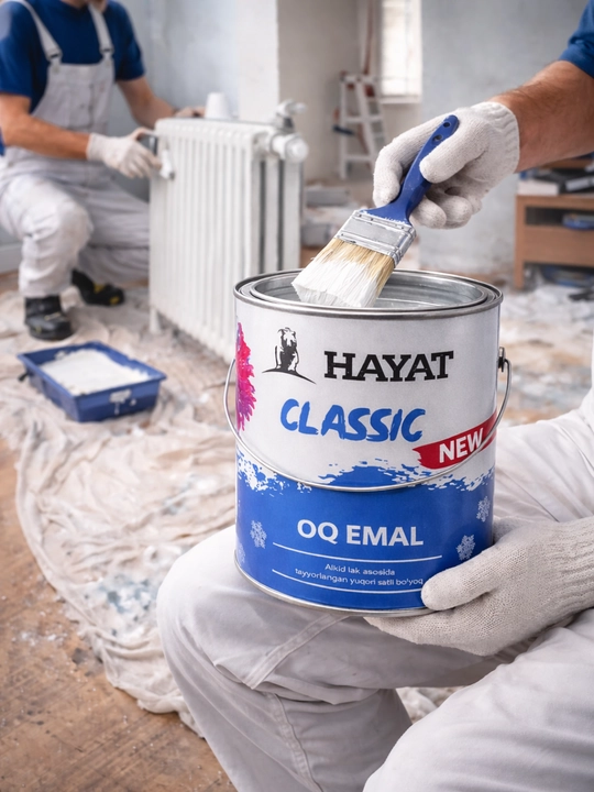 Эмалевая краска HAYAT Classic White – 3 кг