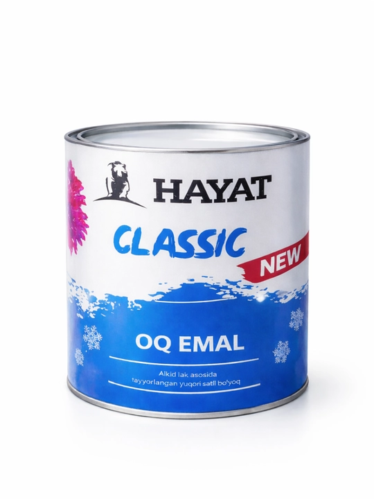 Эмалевая краска HAYAT Classic White – 3 кг
