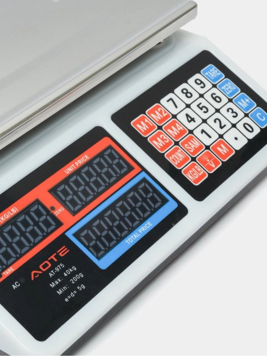 Elektron tarozi, 40 va 200 kg gacha, savdo uchun