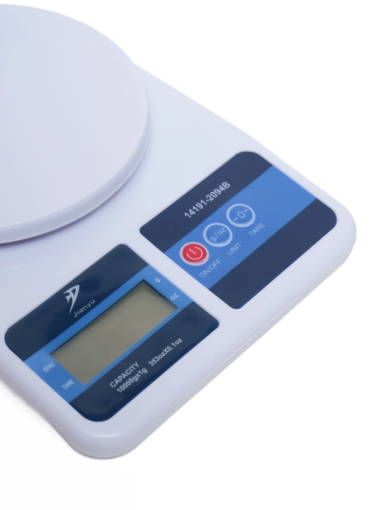 Elektron oshxona tarozisi mini, 10 kg gacha, batareykalar to‘plamda