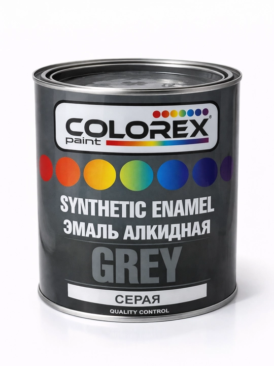 Alkid emali COLOREX sintetik emali, 1 kg, 2,5 kg - yog‘och va metall uchun bo‘yoq - 