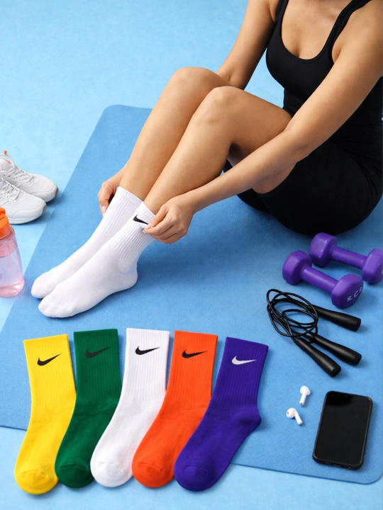 Носки Nike длинные, 5 пар, 36-41, высокие спортивные гетры, мужские и женские