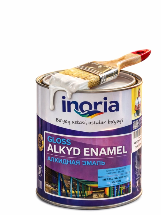 INORIA GLOSS ALKYD ENAMEL – ГЛЯНЦЕВАЯ АЛКИДНАЯ КРАСКА (2,5 кг) (1 кг)