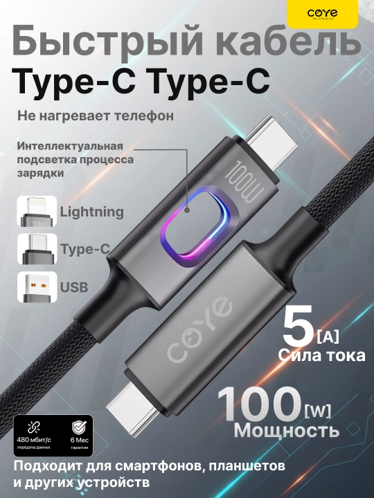 Apple va Android uchun tezkor quvvatlash kabeli, Tezkor quvvatlash, USB/Type-C