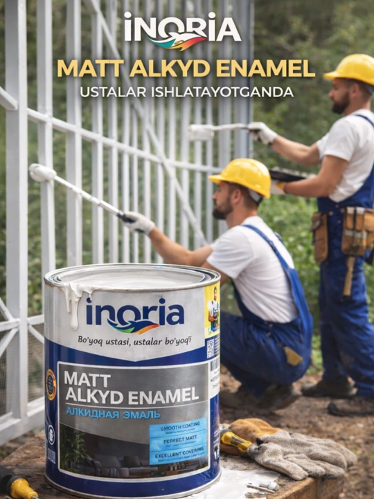 INORIA MATT ALKYD ENAMEL – мат алкидная краска (2,5 кг) (1 кг) - 