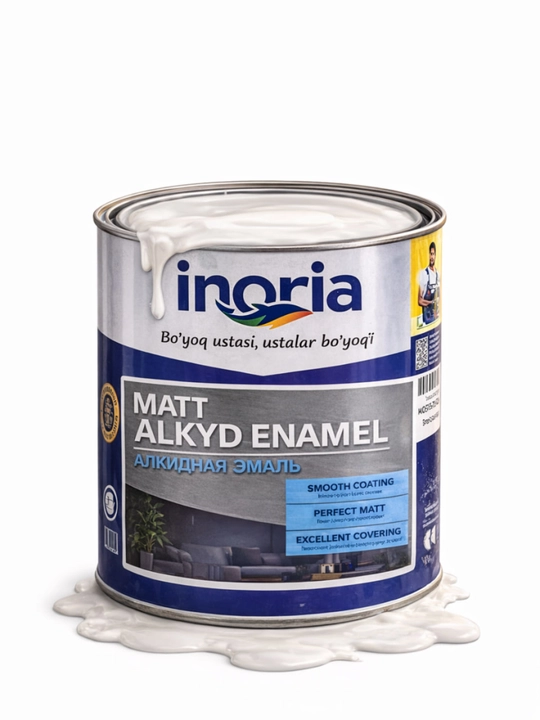 INORIA MATT ALKYD ENAMEL – мат алкидная краска (2,5 кг) (1 кг)