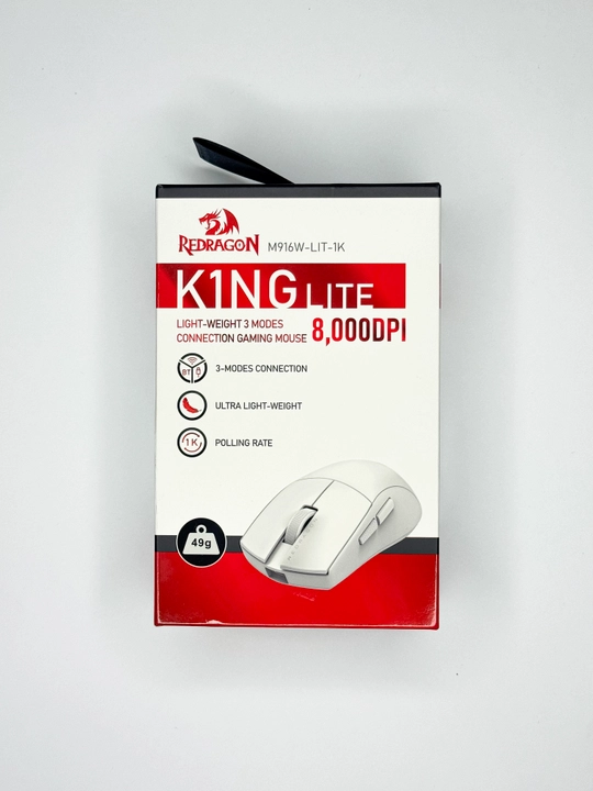 Redragon King LITE m916w-LIT-1K o'yin sichqonchasi, simsiz, 1K, 8000 DPI - 