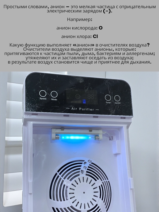 Умный очиститель воздуха с H2O, устраняет PM2.5 и формальдегид на 99%, работает тихо