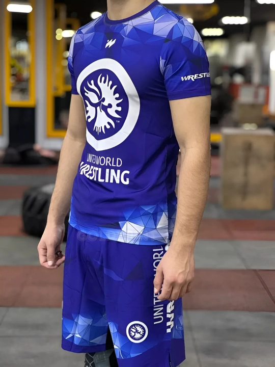 Wrestling United World Sports шорты и футболка, 2 в 1, рестлинг униформа ММА униформа - 