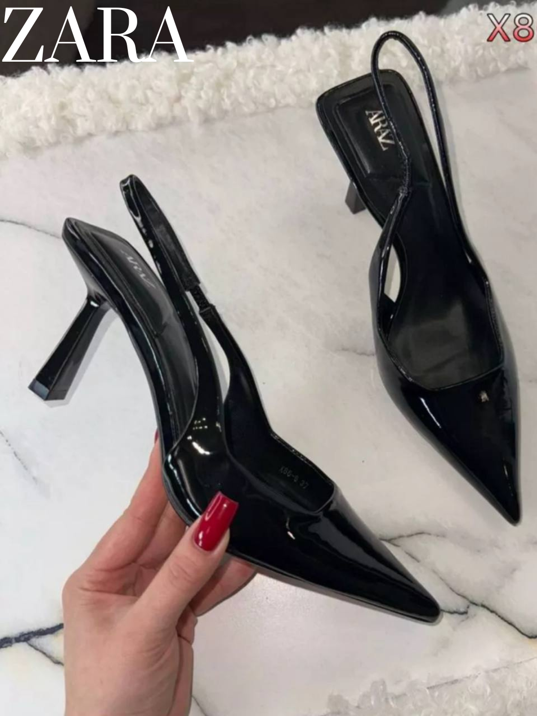 Элегантные классические женские туфли ZARA, каблук 5 см, Турция, размер в размер - 