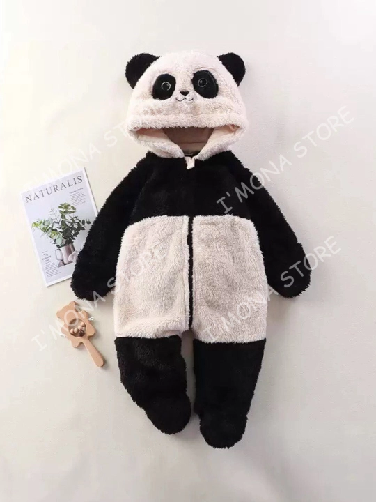 Bolalar uy kombinezoni, panda, quyon, ayiqcha, qish-bahor, yumshoq va iliq