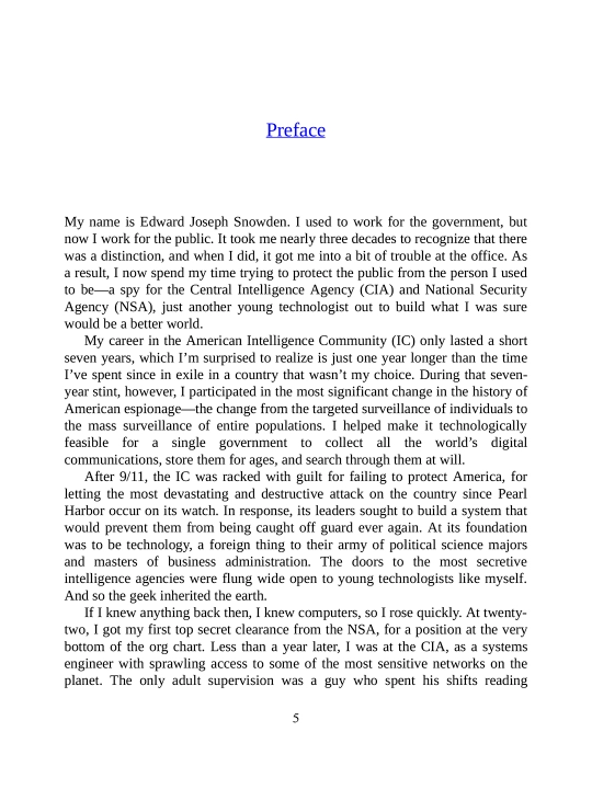 Permanent record, Edward Snowden, Soft cover