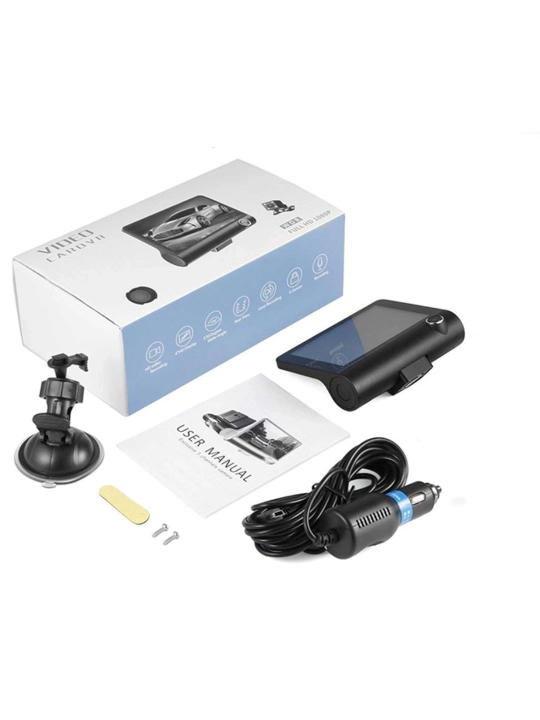 Avtomobil videoregistratori, 2+1 kamera, salonni yozib olish va Super HD 1080p 2K ovoz