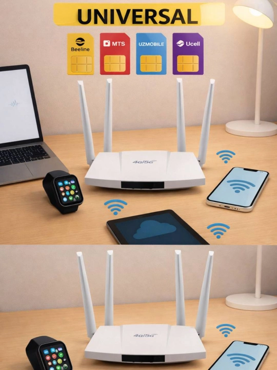 Wi-Fi 6 Новое поколение роутер CPE, 4G, 5G, с сим-картой - 