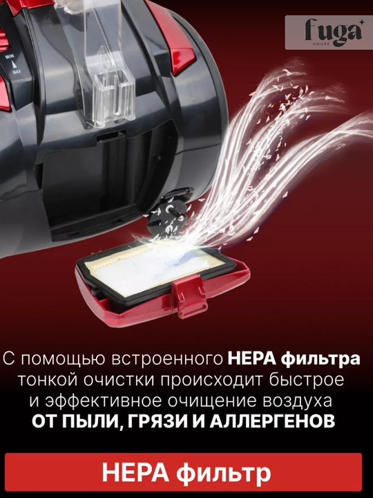 Itimate 3200 Vt quvvatli changyutgich, HEPA-filtr, multitsiklon, 4 litrli konteyner, qopsiz