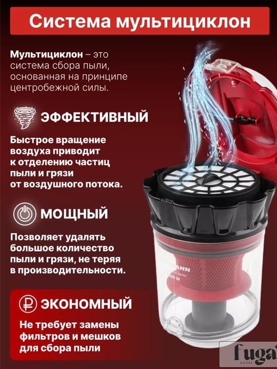 Itimate 3200 Vt quvvatli changyutgich, HEPA-filtr, multitsiklon, 4 litrli konteyner, qopsiz