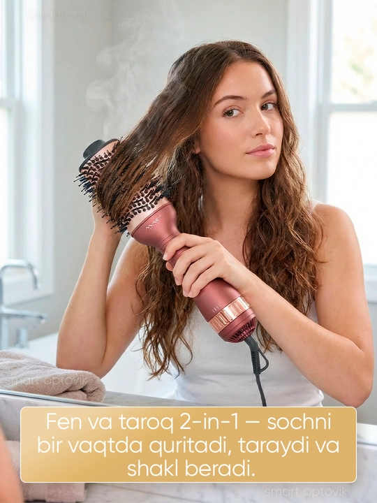 Fen-taroq MAC Styler, ayollar uchun, soch quritgich va turmaklash cho‘tkasi