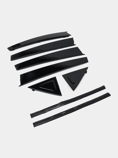 Стойки дверей Lacetti Gentra Black Piano, комплект, глянцевые — AUTODM-STOYKA