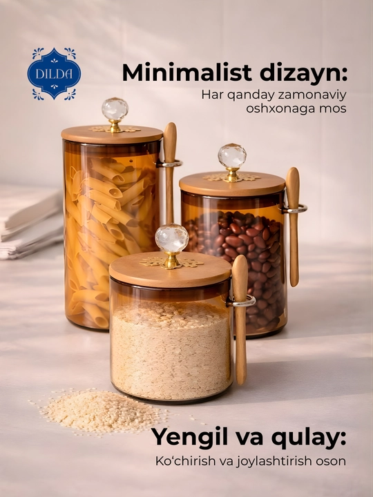 Контейнеры для сипучих продуктов, банка стекло квадрат и круглая, 1 штук