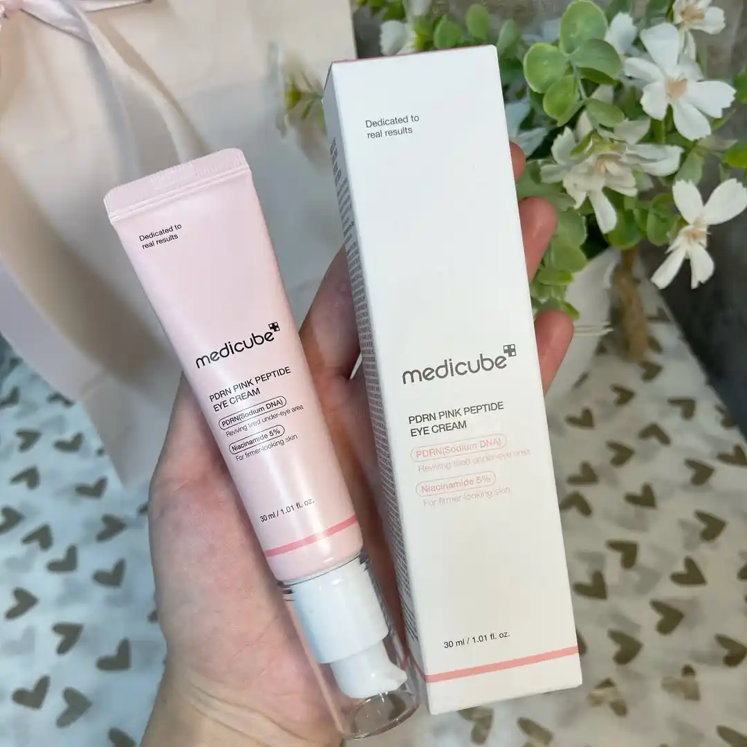 Medicube ko‘z atrofi kremi: peptidli lifting, PDRN bilan tiklovchi,Kojic Acid oqartiruvchi