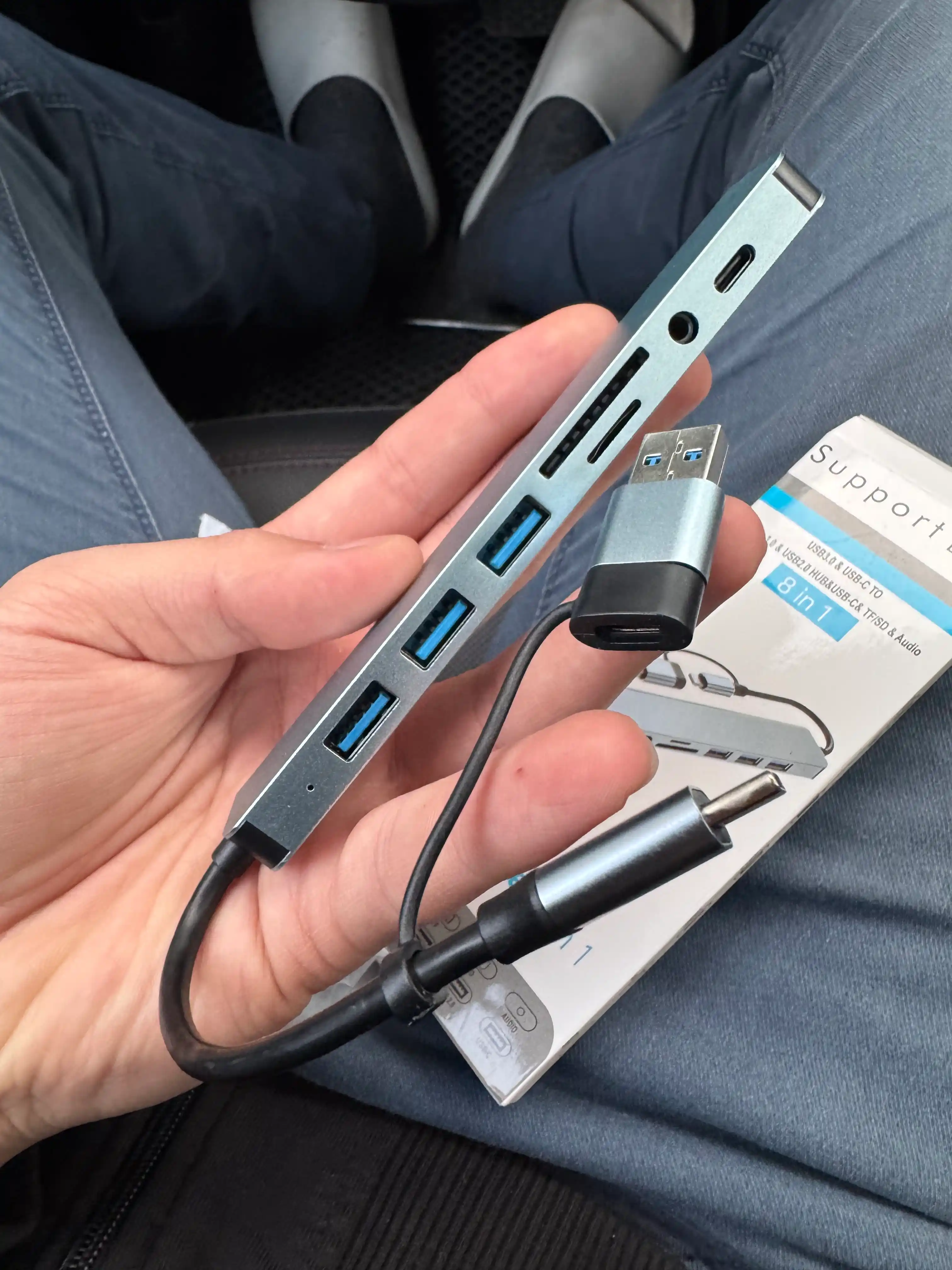 4 portli USB HUB 3.0 Type-C Hub konsentratori, USB porti