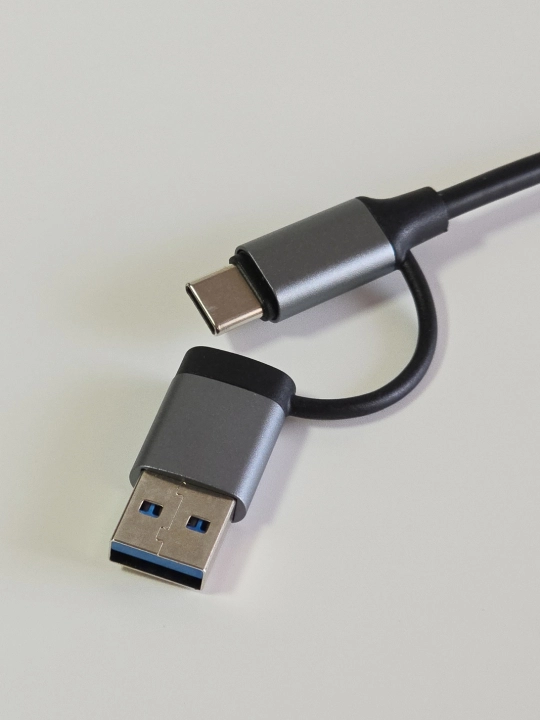 USB-C HUB 8 tasi 1 da, USB 3.0 adapter, TF SD kart o‘quvchi, 3.5 mm audio, alyuminiy