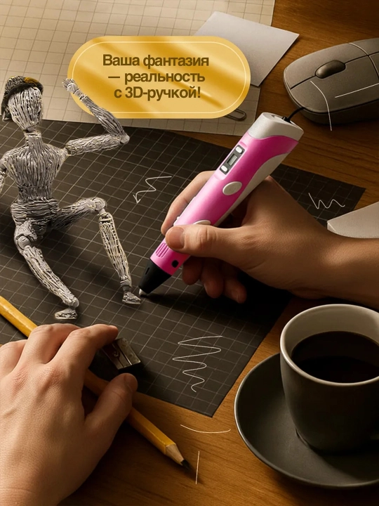 3D ручка — инструмент для творчества и моделирования с LCD дисплеем