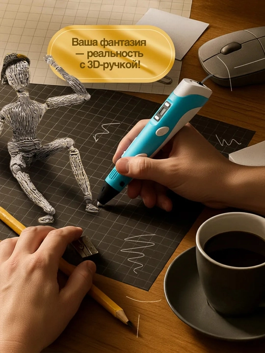 3D ручка — инструмент для творчества и моделирования с LCD дисплеем