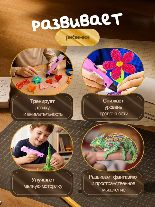 3D ручка — инструмент для творчества и моделирования с LCD дисплеем