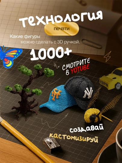 3D ручка — инструмент для творчества и моделирования с LCD дисплеем