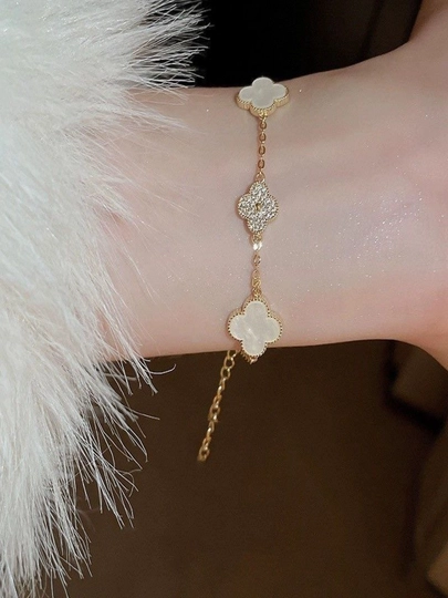 Браслеты для женщин и девушек Van Cleef, не меняет цвет и не темнеет — HOMEPRI-БРАСЛЕТ-КОНФЕТН