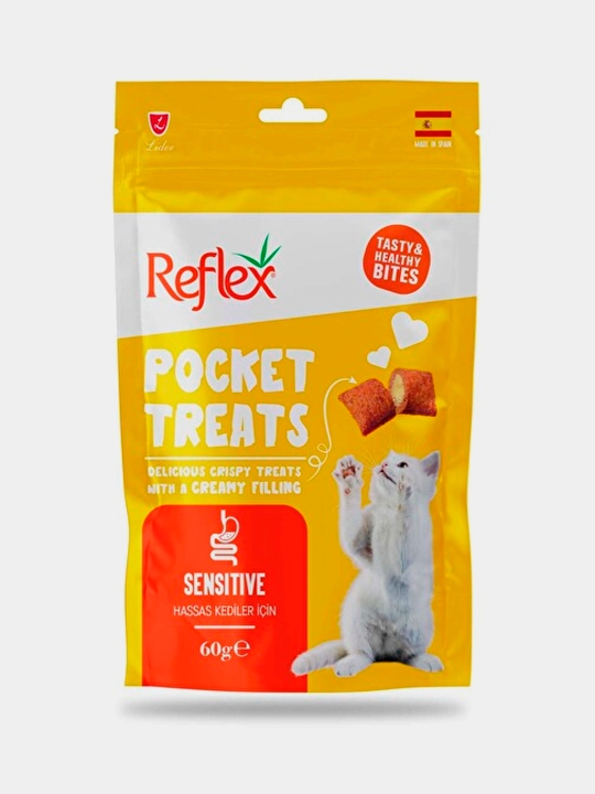 Mushuklar uchun Reflex Pocket Treats Sensetive shirinligi - 