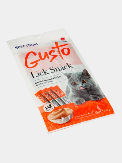 Лакомство для кошек Spectrum Gusto, Крем-суп с курицей, 4*15