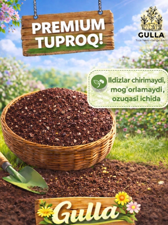 "Gulla"dan gullaringiz uchun supertuproq, ozuqa, grunt (tarkibida 8-9 oylik Osmokot bor) - 