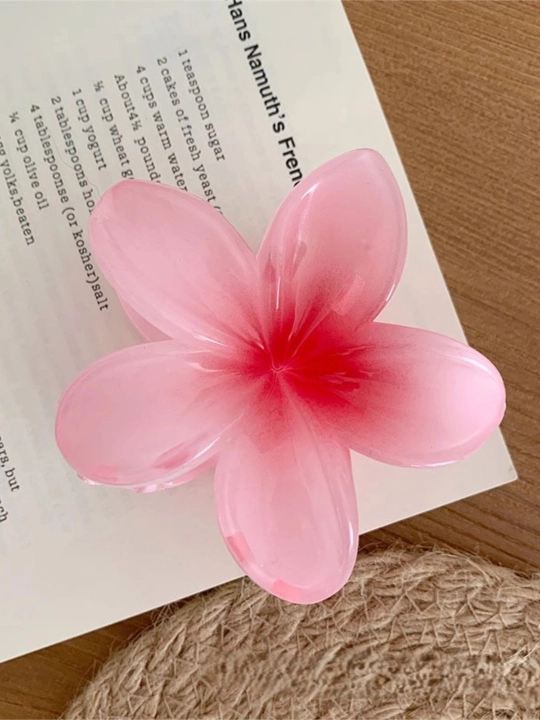 Gulli zakolka - krab, Gavaya stilidagi yozgi soch uchun zakolka, 8 sm, Plumeria