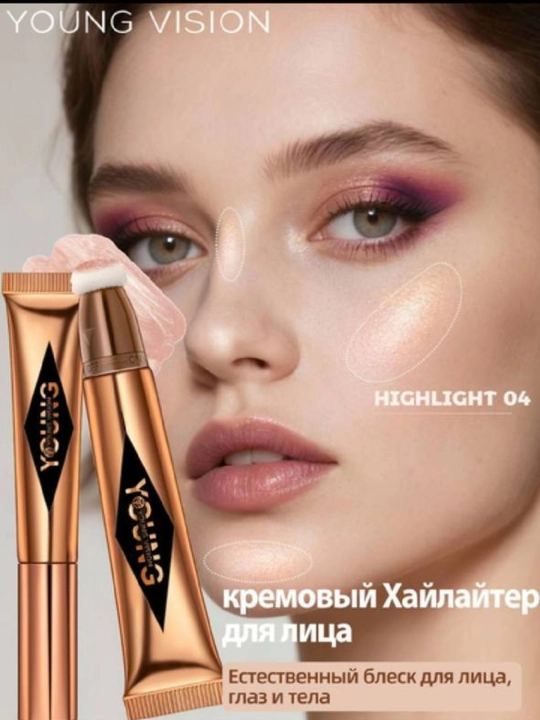 Профессиональный аппликатор для макияжа —  хайлайтер. Young Vision - 