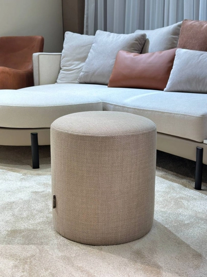 Пуф мягкий, интерьерный, круглый — MYSOFA-PUFCRBG01